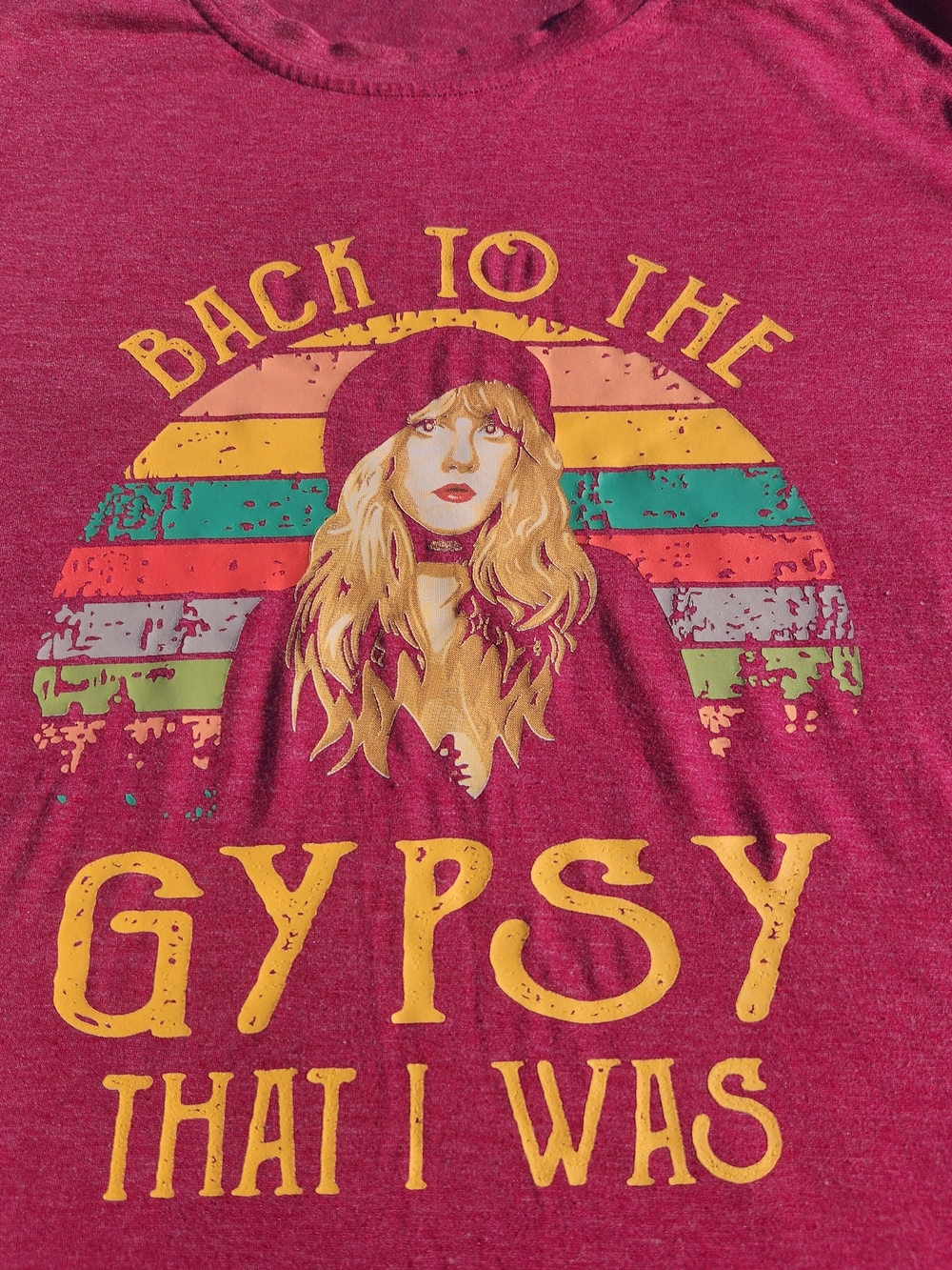 Graphic concert tee short sleeves Stevie Nicks "gypsy that I was" size med - Picture 2 of 3